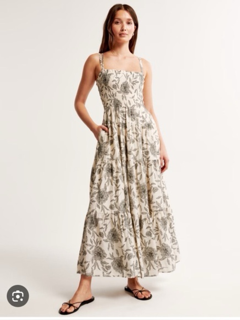 NWT SMALL TALL Abercrombie Smocked Maxi Dress